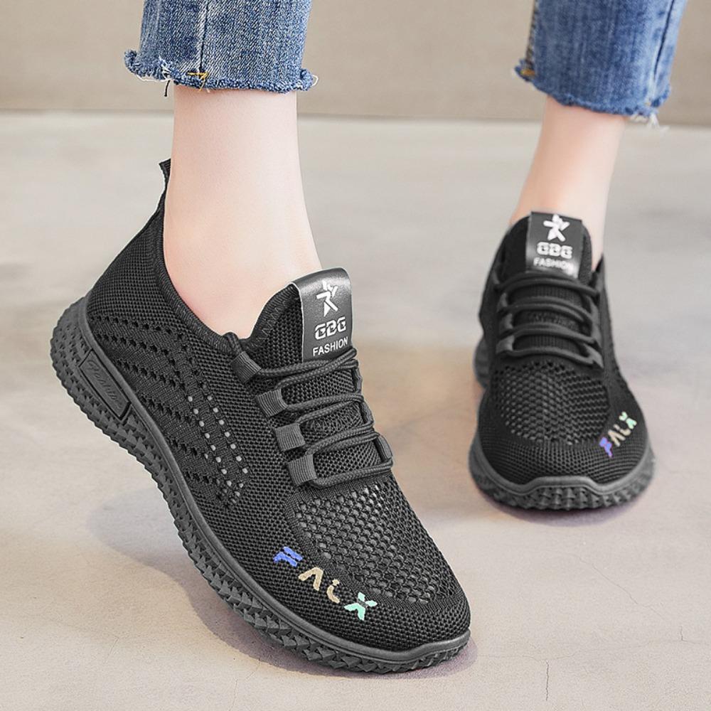 JMXD Shoes Women Summer Flyknit Sneakers Breathable Casual Sports Shoes Women Wholesale Lightweight Comfy Trendy Fashion Walking Running