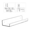 2pcs Acrylic Shelf Wall Shelves No Punching Toilet Kitchen Storage Rack Transparent Floating Shelves Display Rack Holder
