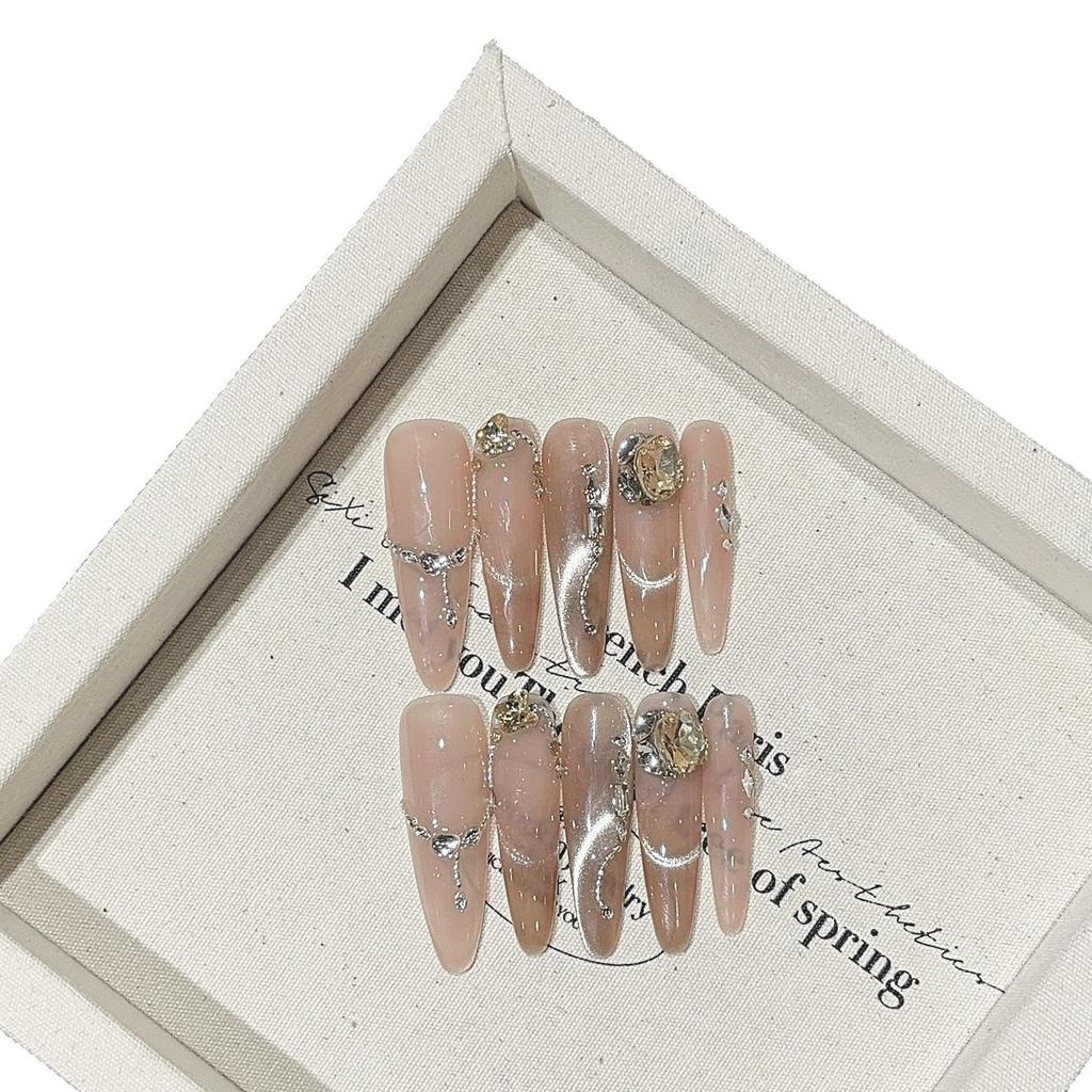 Floating Light, Naked Flashing, Pure Handmade Smile Streamer, Cat Eye Boutique Champagne K9 Diamond Patch Wear Armor