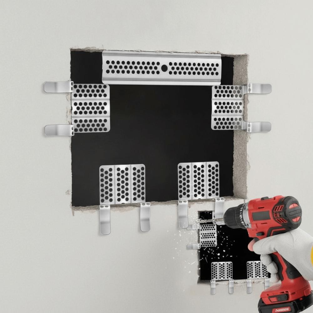 Stainless Steel Wall Repair Clips Strong Metal Hole Repair Patch Wall Patch Kit Smooth Walls