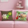 Cartoon anime PPIKMINS Pillow Case Soft Plush Fabric DoubleSided Printed Cushion Cover Warm Winter Sofa Pillow Case