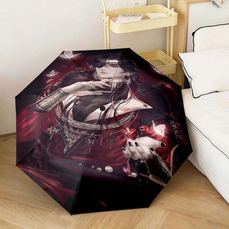 Himmelsamtmanns Segen Schmetterlinge Automatischer Regenschirm Geeignet für Reisen Tragbarer Regenschirm Outdoor Sonnenschutzschirm Geschenk Tägliche Notwendigkeiten