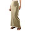 Women's Soft Fashion Casual Long Skirt High Waist Elegant Exquisite Long Skirt