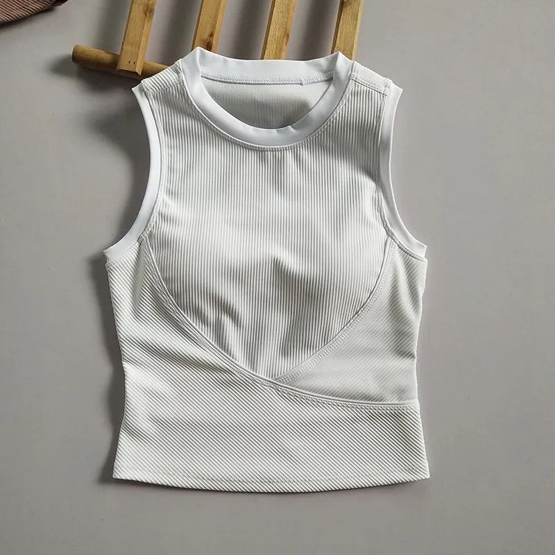 

Same Style ~ Awesome! Sports Vest with Chest Pad Women s Yoga Intimates Running Workout Clothes Sleeveless White S