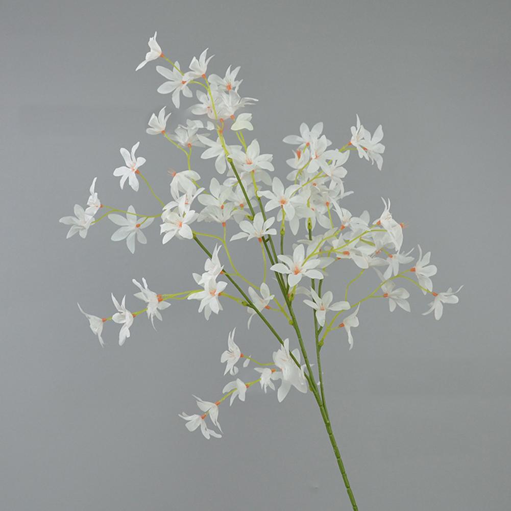 

Simulated Flower Oncidium Single Branch Dancing Orchid Lilac Wedding Arrangement Home Garden Decorations Festive Party Supplies белый