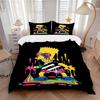 Set Biancheria da Letto Bart Simpson Graffiti Copripiumino Regalo per Camera da Letto, Include 1 Copripiumino e 2 Federe, Senza ImbottituraB580