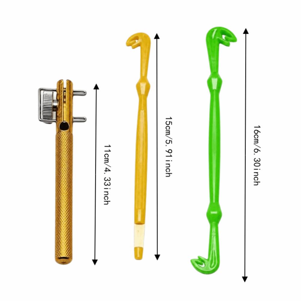 3 Sets 11cm Fishing Knot Tying Tool Aluminum Alloy Fishing Line Tie Tool  Fishing Accessories