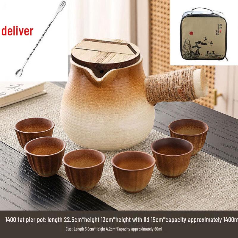 Ceramic Tea Pot & Cup Set for Stove-Side Brewing