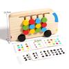 Montessori Wooden Color Matching Puzzles Logic Game Thinking Training Enlightenment Hand-eye Coordination Early Educational Toy