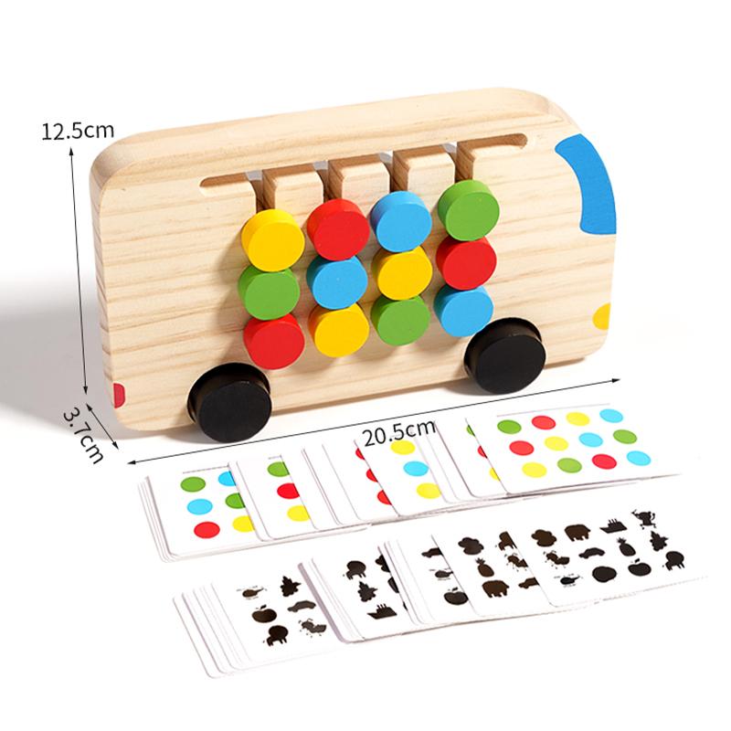 Montessori Wooden Color Matching Puzzles Logic Game Thinking Training Enlightenment Hand-eye Coordination Early Educational Toy