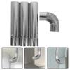3Pcs Stainless Steel Chimney Flue Vent Straight Tube Elbow Adapter for Gas Water Heater Exhaust Vent