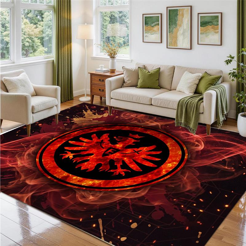 Eintracht Frankfurt Football Design Crystal Velvet Rug Soft Decorative Mat for Bedroom Entrance