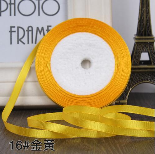 22 Meters (25 Yards) Silk Satin Ribbon 1/4" (6mm) Party Home Wedding Decoration Gift Wrapping Christmas New Year DIY Material