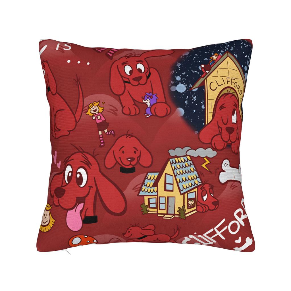 Cliffords the Big Red Dog Pillow Cover  Fashion Pillow Case For Sofa Bedroom Home Decor Design Pillowcases Gift