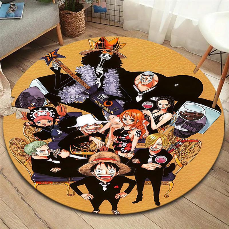 One Piece Round Area Rug Carpet Rug For Living Room Bedroom Sofa Playroom Decor Nonslip Floor Mat