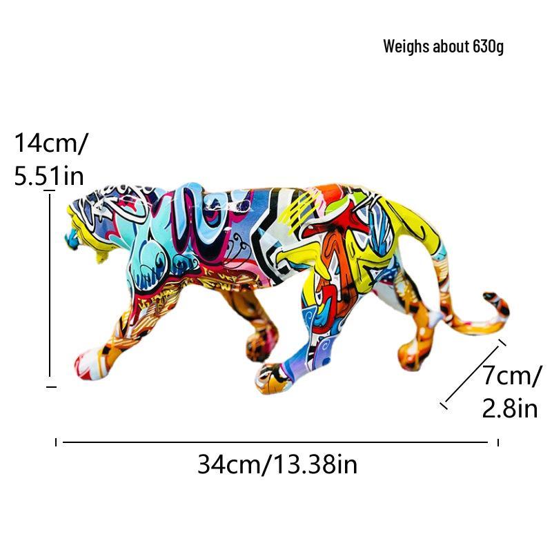 Leopard Resin Ornament for Home Decor & Gift