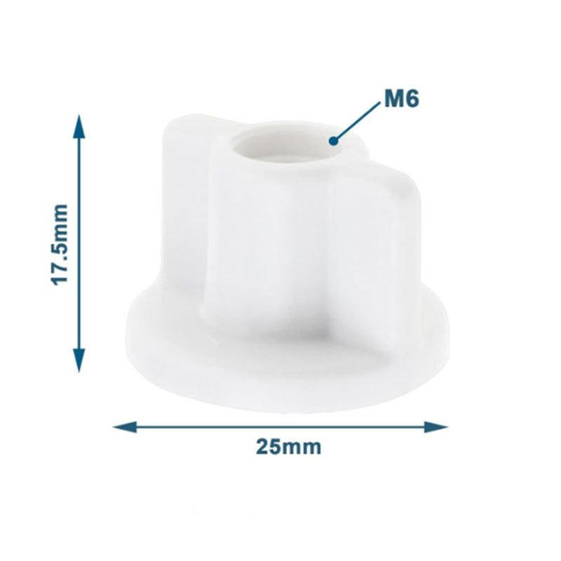 Фиксированная сменная задняя гайка 6 мм Задняя гайка Фиксированная сменная для 6-мм винтов Пластиковый винт Нижняя часть крышки унитаза Практичная