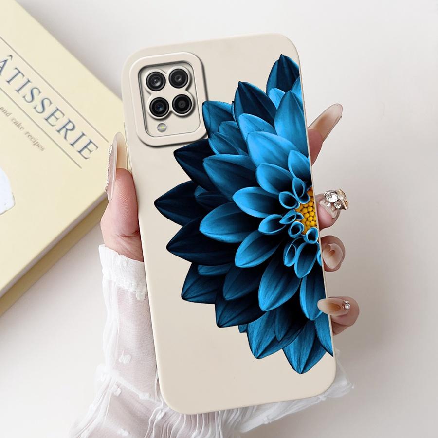For Samsung A22 A225F 4G Phone Case Flower Painted  Proective Cover for SamsungA22 A22s a 22 S 5G Soft Silicone Funda Capa