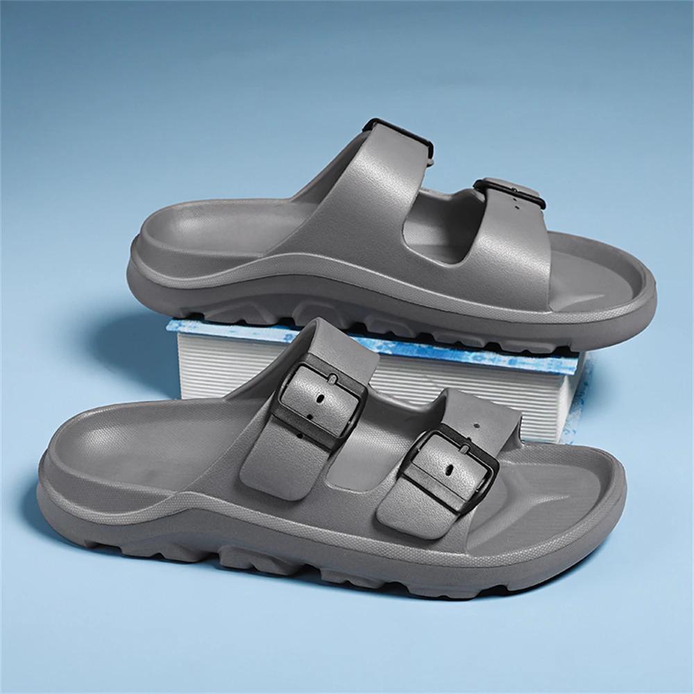 Men's Sandals Brand Men Beach Slippers Summer EVA Soft Lightweight Men's Shoes Outdoor Casual Shoes Men Slides Male Flip-flops