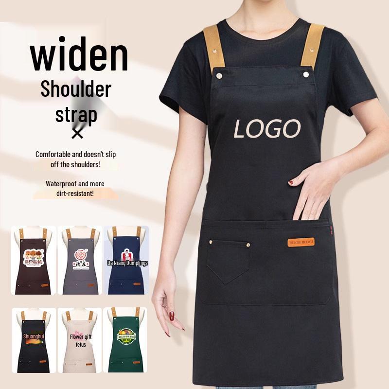 New Waterproof & Oil-Proof Kitchen Apron: Women's Dirt-Resistant Catering Apron with Custom Logo