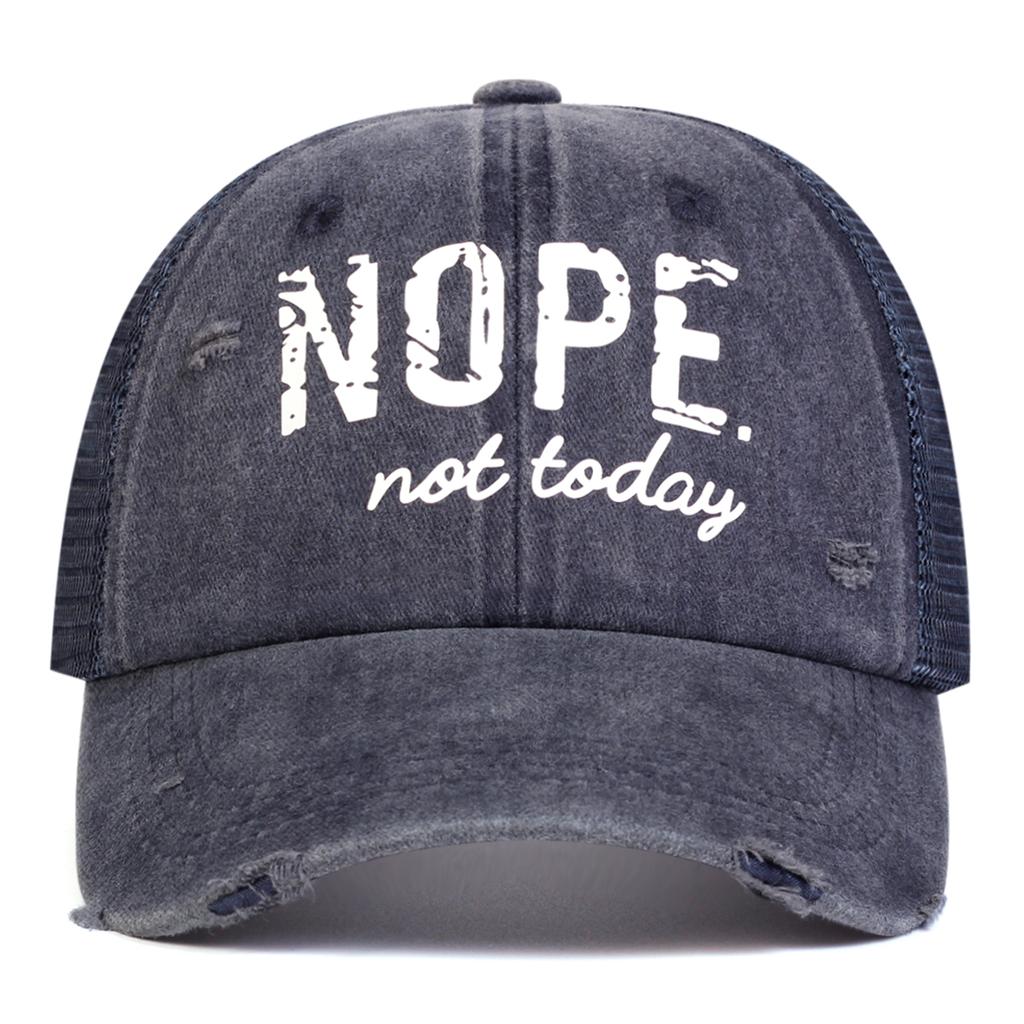 Unisex NOPE Letter Print Wash Baseball Net Caps Hip Hop Cap Spring Summer Outdoor Adjustable Casual Hats Sunscreen Hat