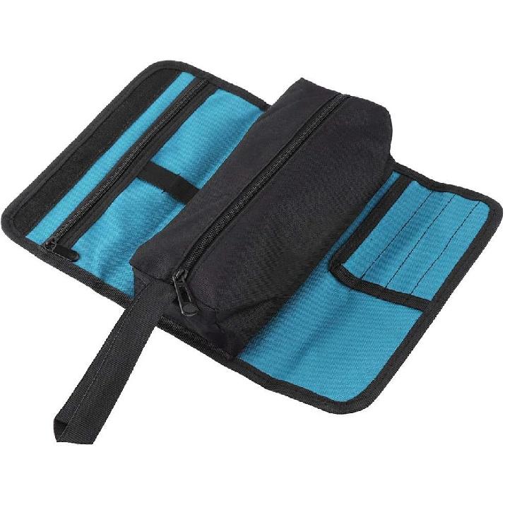 

Tools Roll Holder Foldable Storage Bag Roll Up Tool Pouches for Professional Electrician Techincian Homeowner with Hand Strip