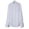 Fashion Original Single Cut Label Wood Tencel Long Sleeves White Shirt Women's Brass Buckle Professional Commute Bottoming Shirt Accessible Luxury OL