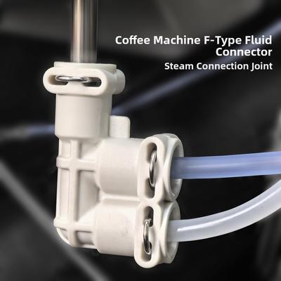 Conjunto de Conectores Tipo F Com Vedações de Silicone e Anéis de Fixação Para Reparo e Manutenção de Máquina de Café, Branco, 5 Conectores