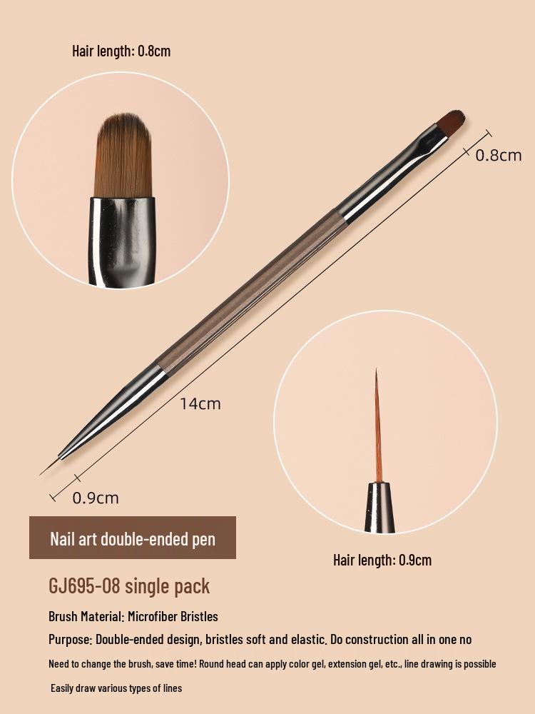 Japanese Nail Art Brush Set: Liner Gel Pens for Beginner Flower Painting & Blending
