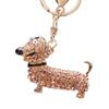 Rhinestone Dachshund Zodiac Sleutelhanger & Tasbedel