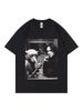 Funny Wizard Fairy with Swirling Smoke and Snape In The Same Frame Picture Tshirt Fashionable Retro Shortsleeved