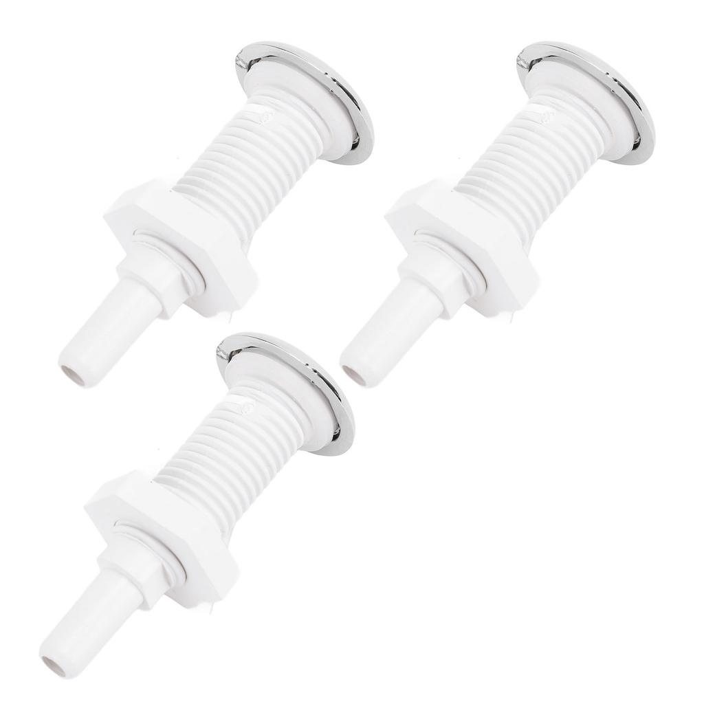 D2 3PCS Bathtub Air Nozzle PVC 30mm Straight Spa Air Bubble Jet Nozzle Replacement for Hot Tubs Swimming Pool Nozzle Accessories