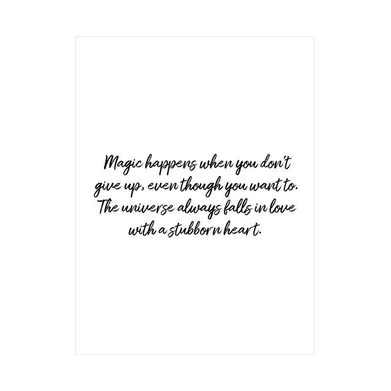 Minimalism English Sentences Inspirational Words Poster Canvas Print Painting Wall Art Picture Living Room Office Decor