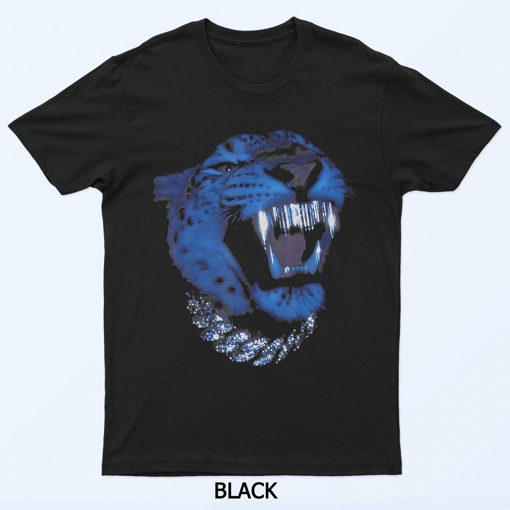 Gangsta Leopard Bling Animal Grillz Streetwear Men Women T-Shirt