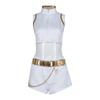 Dämonenjäger Cosplay Anzug K-Pop Koreanische Girl Group Rumi Weiß Spielendes Song Kostüm Bühnenperformance Cosplay Anzug