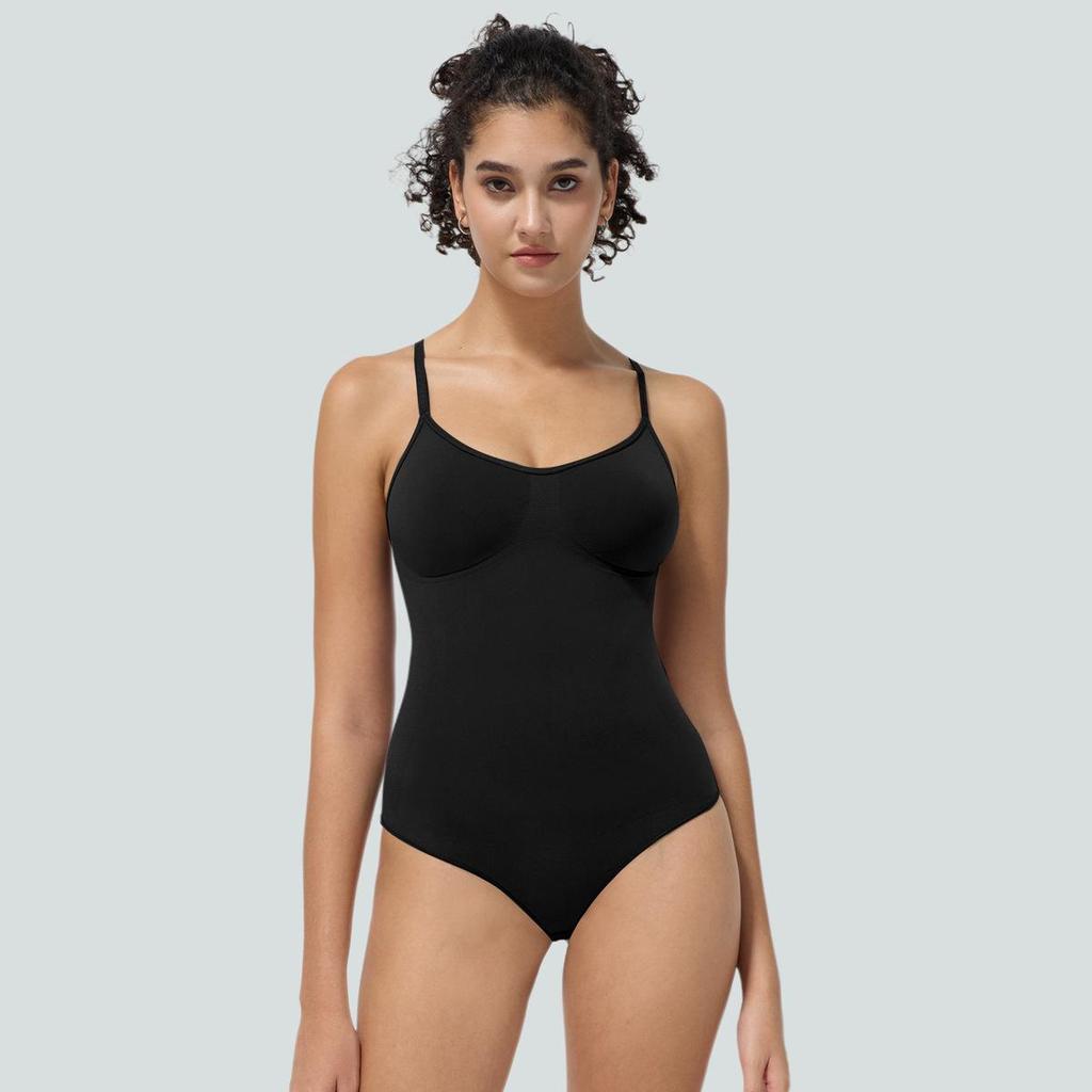 Super Elastic Lycra Seamless Thong Bodysuit: One-Piece Yoga Suit & Tummy Control Tank Top Shapewear Jumpsuit