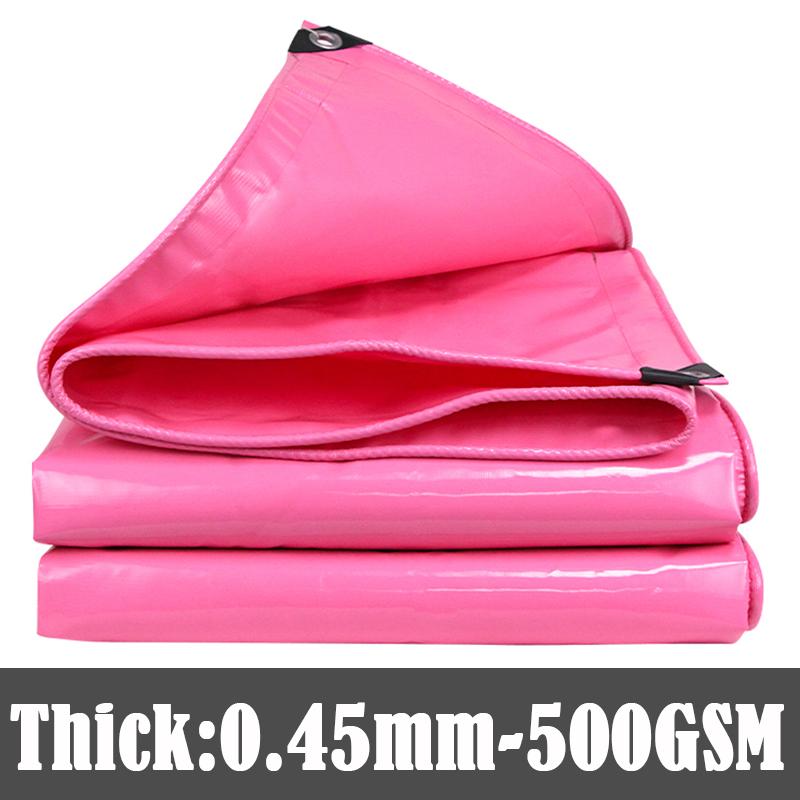 Thicken 0.45mm Waterproof PVC Canvas Outdoor Camping Tent Canopy Pergola Tarpaulin Sun Shelter Truck Heavy-Duty COATED BANNER 1x1m
