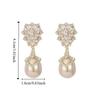 Pendant Crystal Stud Earrings Elegant Vintage Long Earrings Rhinestone Drop Earrings  Girls Gift