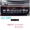 Car Heater Climate Control Fan Volume air conditioning Button Fan Button Cap Cover Replacement for BMW F10 F11 F02 F06 F07