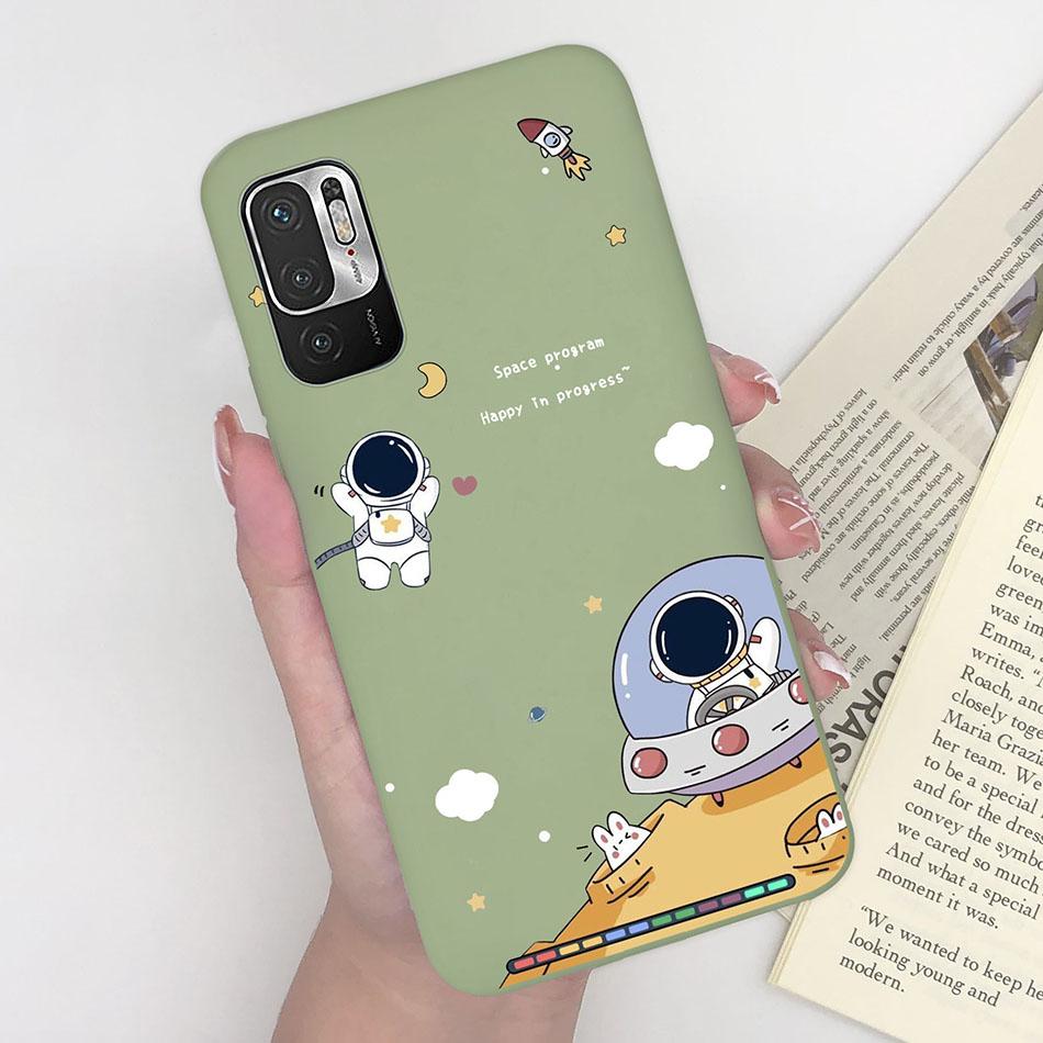 For Xiaomi Redmi Note 10 10T 11 SE 5G Case Pilot Cartoon Pattern Soft Silicone Back Cover For Xiaomi Poco M3 Pro 5G New Bumper