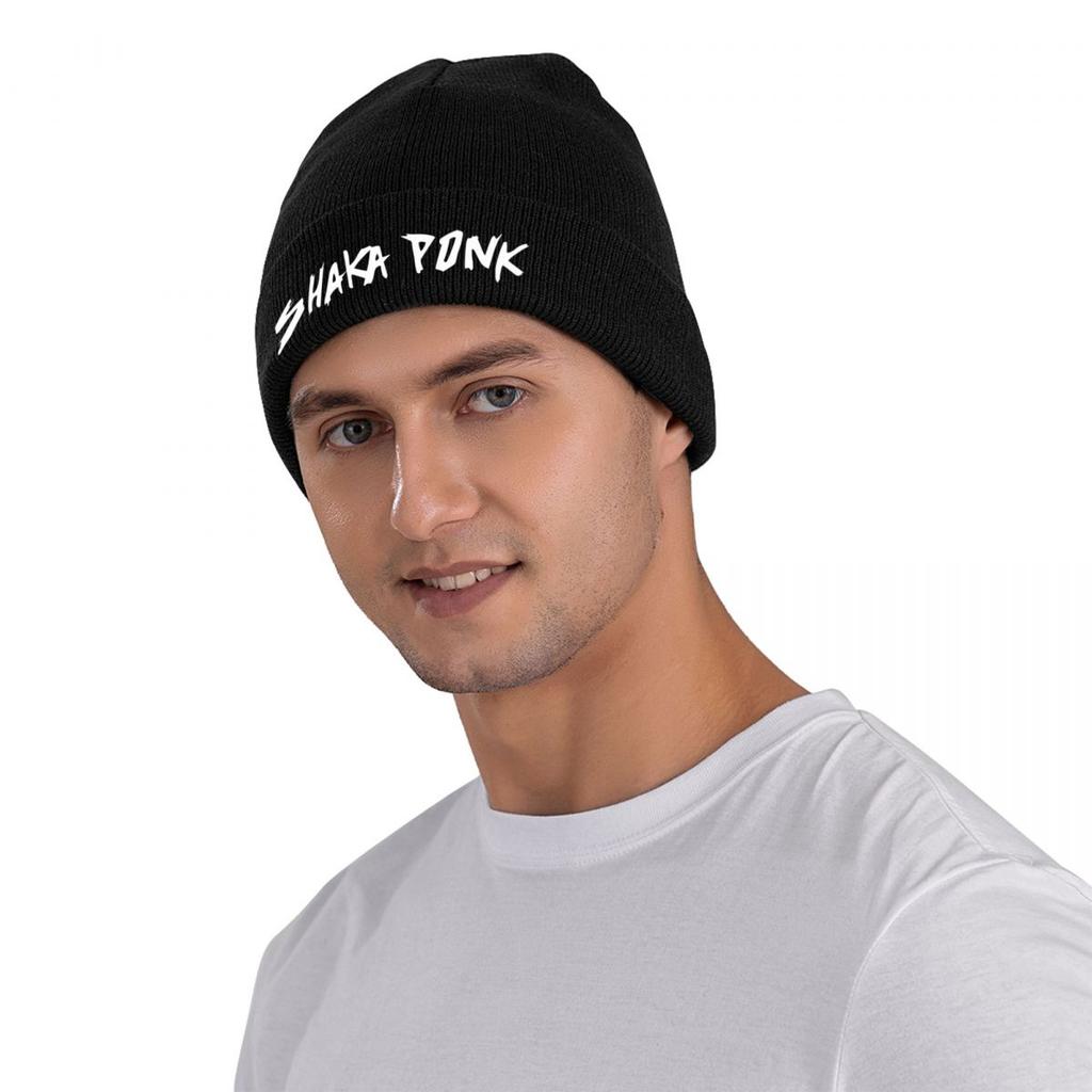 Shaka Ponk Beanie Hats French Music Band Cute Caps Adult Unisex Hippie Knitted Hat Winter Design Thermal Elastic Beanie Hat