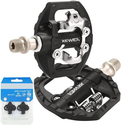 TacoBey MTB Bike Pedals Dual Platform Compatible with Shimano SPD Mountain Clipless 3 Sealed Lightweight Nylon Fiber Bicycle Platform Pedals for Spin