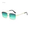 New Fashion Square Sunglasses Men  Designer Vintage Metal Sun Glasses For Women Retro Travel UV400 Eyewear gafas de sol