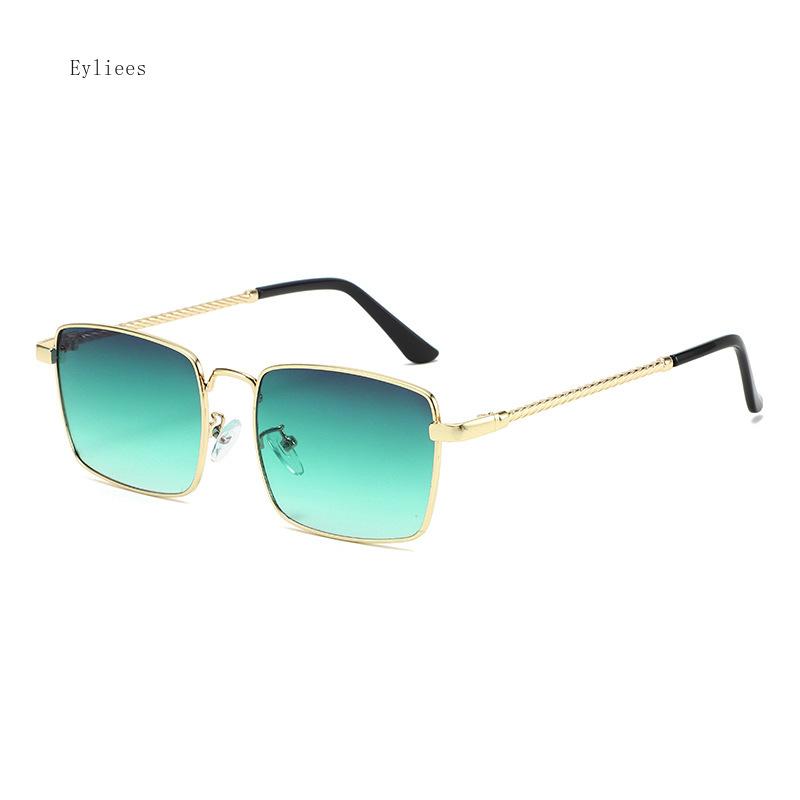 New Fashion Square Sunglasses Men  Designer Vintage Metal Sun Glasses For Women Retro Travel UV400 Eyewear gafas de sol