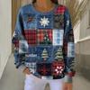 2026 European & American Christmas Print Round Neck Hoodie
