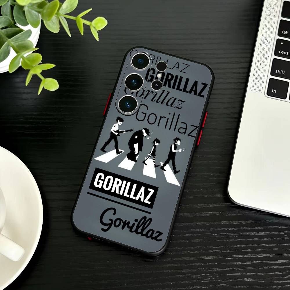 

Comic R-Rock Band G-gorillaz Phone Case For Samsung S26,S25,S24,S23,S22,S30,S21,Ultra,Plus,FE 5G Black Soft Cover Samsung S21 s305G