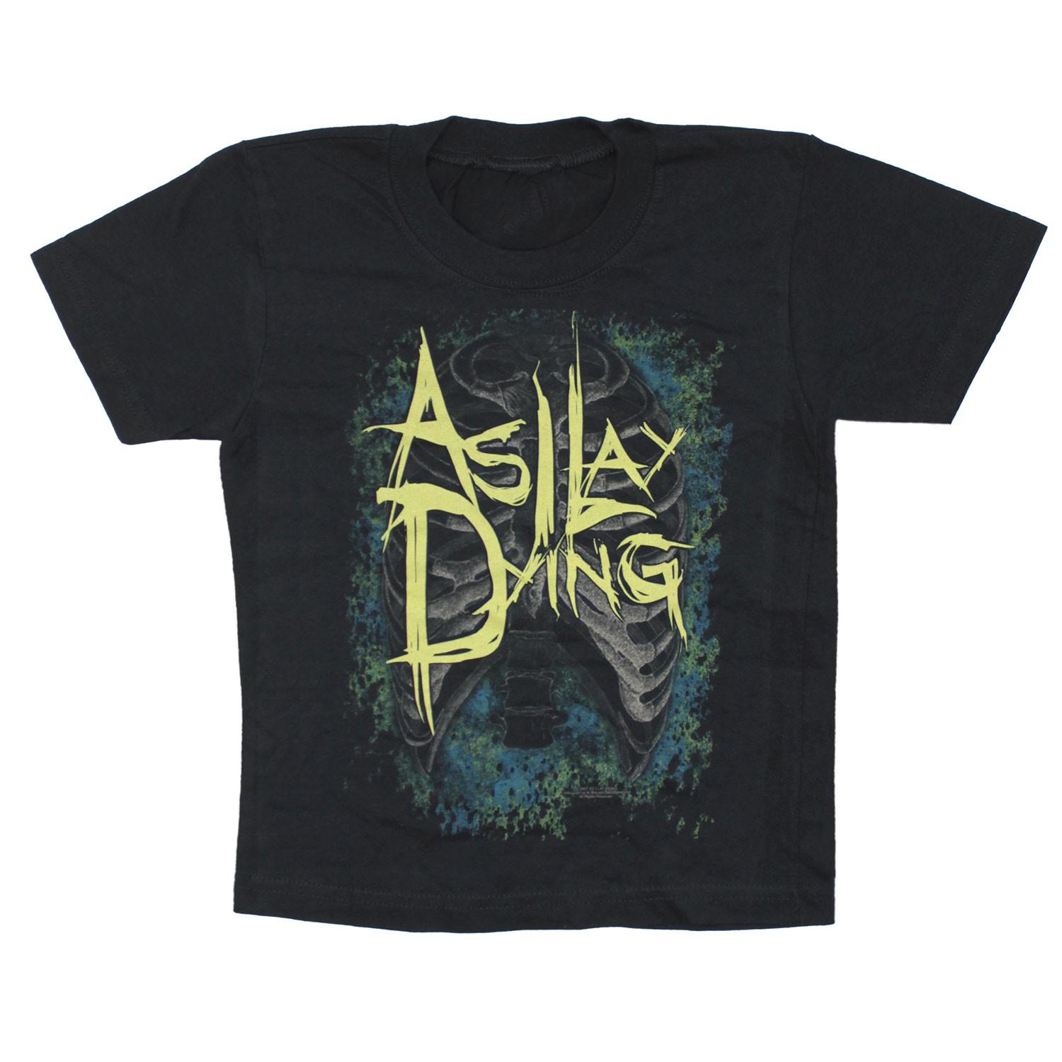 Boys  As I Lay Dying Ribcage Logo T-Shirt Mens Womens Tees Top Youth  Black L