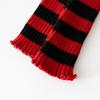 Women Arm Warmer Thumbhole Design Elbow Length Stretchy Knitted Arm Sleeves Red-Black Striped Half Finger Arm Gloves Cosplay Gloves Halloween Costume