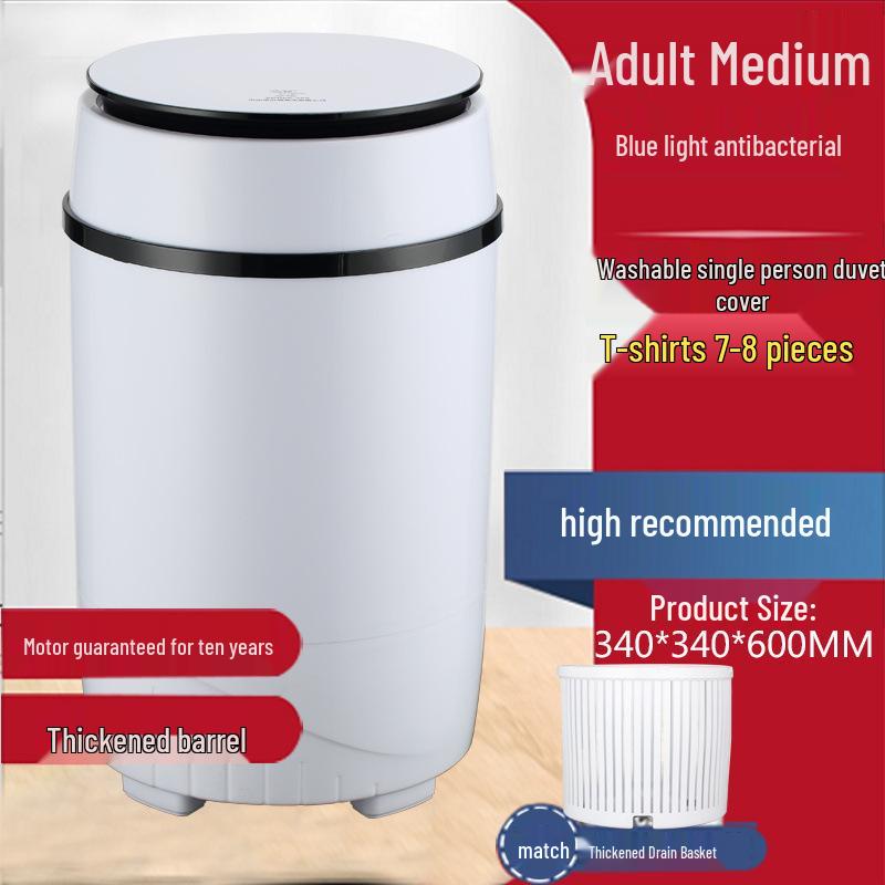 Compact Semi-Automatic Mini Washing Machine for Dorms & Home - Ideal for Students, Infants, and Children.