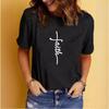 Summer Women's Patterned Printed Round-neck Short-sleeved T-shirt Is Casual and Fashionable